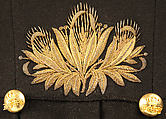 Uniform, wool, silk, metallic thread, feathers, Italian