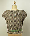 Evening blouse, Mainbocher (French and American, founded 1930), cotton, silk, plastic, glass, American
