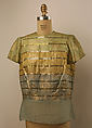 Evening blouse, Mainbocher (French and American, founded 1930), silk, metallic thread, plastic, American