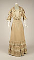 Walking dress, linen, American