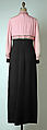 Evening dress, House of Balmain (French, founded 1945), silk, wool, glass, French