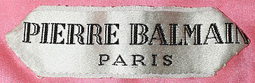 Evening dress, House of Balmain (French, founded 1945), silk, wool, glass, French