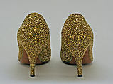 Evening shoes, Herbert Levine Inc. (American, founded 1949), silk, plastic, American
