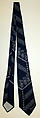 Necktie, Elsa Schiaparelli  Italian, silk, American