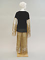 Evening ensemble, Paul Poiret (French, Paris 1879–1944 Paris), cotton, fur, metallic thread, silk, French