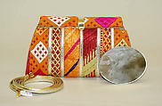 Evening bag, Judith Leiber American, cotton, silk, leather, metal, glass, American