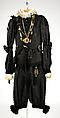 Wedding ensemble, Yves Saint Laurent French, (a) silk, nylon, metallic thread, metal, glass; (b) silk, nylon; (c) silk, nylon, metallic thread; (d) silk, nylon, metal; (e, f) silk, nylon, metallic thread, leather, glass; (g, h) silk, nylon, metal, glass; (i) glass; (j) metal, feathers; (k) silk, nylon, metallic thread, metal, glass; (l) metal, glass; (m) silk, nylon, metal; (n,o) metal, glass, French
