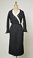 Dress, House of Dior (French, founded 1946), wool, cotton, French