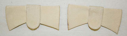 Shoe clips, leather
(c, d) silk, Italian