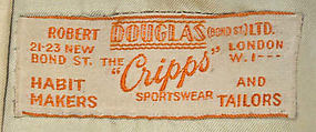 Riding habit, Robert Douglas Ltd. (British), a,b) wool, British