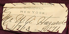 Evening suit, cotton, silk, American