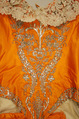 Court dress, silk, metallic thread, glass, Austrian