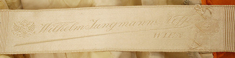 Court dress, silk, metallic thread, glass, Austrian