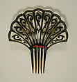 Comb, plastic (cellulose nitrate), glass, American or European