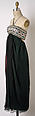Evening dress, James Galanos (American, Philadelphia, Pennsylvania, 1924–2016 West Hollywood, California), silk, glass, American