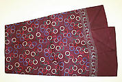 Scarf, silk, wool, American
