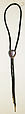 Bolo tie, metal, wood, leather, probably Indigenous American (Zuni peoples)