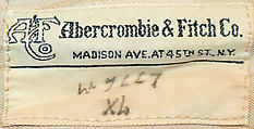 Bathrobe, Abercrombie and Fitch Co. (American, founded 1892), wool, American