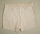Bathing trunks, cotton, nylon, rubber, American