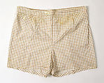 Bathing trunks, cotton, nylon, rubber, American