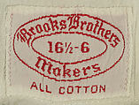 Shirt, Brooks Brothers (American, founded 1818), cotton, American