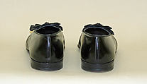 Evening shoes, leather, silk, British