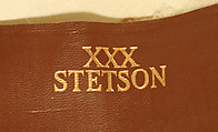 Cowboy hat, Stetson (American, founded 1865), wool, American