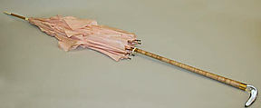 Parasol, silk, wood, crystal, metal, French