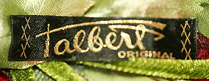 Hat, Talbert, silk, cotton, metal, American