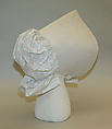 Sunbonnet, cotton, linen, American