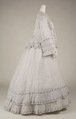 Morning dress, cotton, American