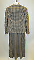 Evening ensemble, Mainbocher (French and American, founded 1930), cotton, plastic, glass, American