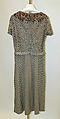 Evening ensemble, Mainbocher (French and American, founded 1930), cotton, plastic, glass, American