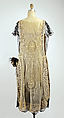 Evening dress, Boué Soeurs (French, 1897–1957), cotton, linen, silk, metallic thread, French