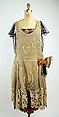 Evening dress, Boué Soeurs (French, active 1899–1957), cotton, linen, silk, metallic thread, French