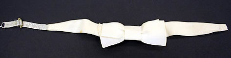 Bow tie, linen, elastic, metal, American