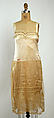 Wedding dress, silk, plastic, cotton, probably French