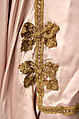 Evening dress, silk, metallic thread, floss, American