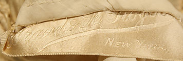 Evening dress, silk, metallic thread, floss, American