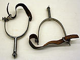 Spurs, metal, leather, American or European