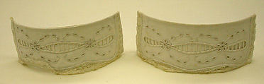 Cuffs, linen, cotton, American
