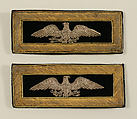Uniform, (a,f,h) wool; (b-d) wool, metallic thread; (g) leather, metallic thread, American