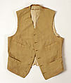 Waistcoat, wool, silk, probably American