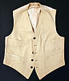 Waistcoat, wool, metal, British