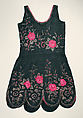 Evening dress, silk, glass, American or European