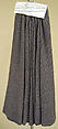 Walking dress, wool, silk, American