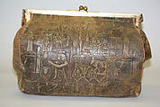 Purse, leather, metal, European