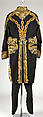 Uniform, wool, metallic thread, brass, steel, silk, feathers, leather, British