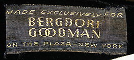 Hat, Bergdorf Goodman (American, founded 1899), cotton, silk, American