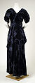 Evening dress, House of Worth (French, 1858–1956), silk, metallic thread, glass, French